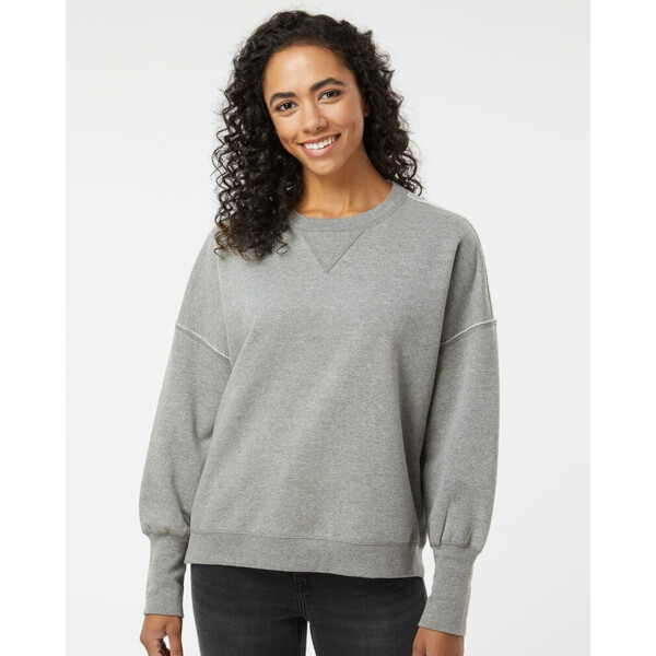 Women's Sueded Fleece Crewneck Sweatshirt Thumbnail