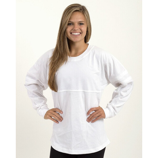 Women's Pom Pom Long Sleeve Jersey T-Shirt Thumbnail
