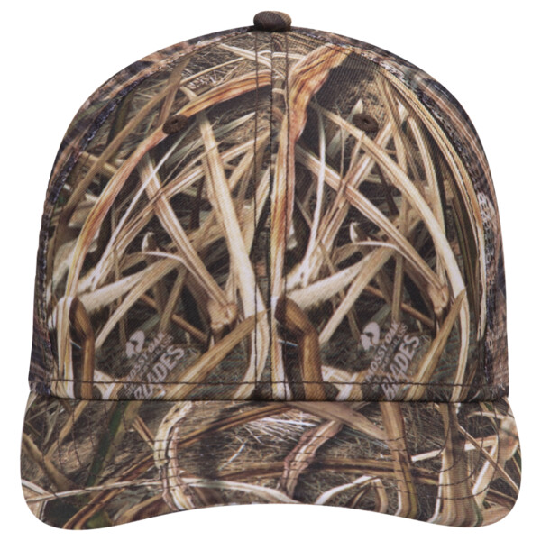 OTTO CAP Mossy Oak Camouflage Superior Polyester Twill 6 Panel Low Profile Mesh Back Baseball Cap Thumbnail