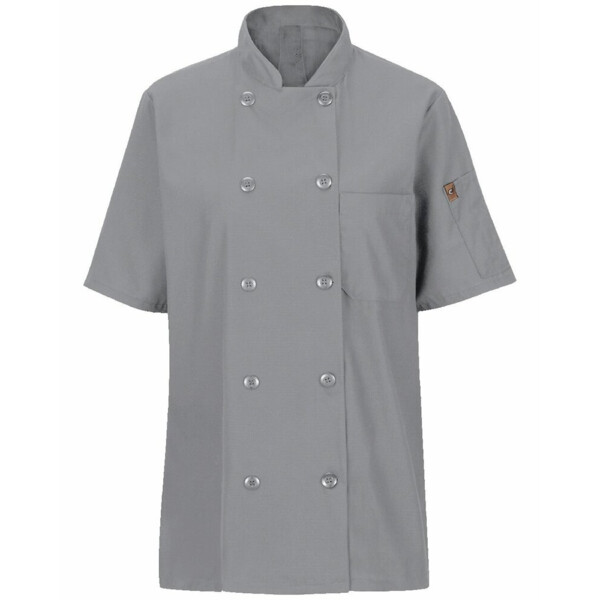 Women's Mimix™ Short Sleeve Chef Coat with OilBlok Thumbnail