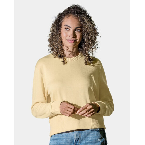Women's Romi Cloud Fleece Crop Crewneck Sweatshirt Thumbnail