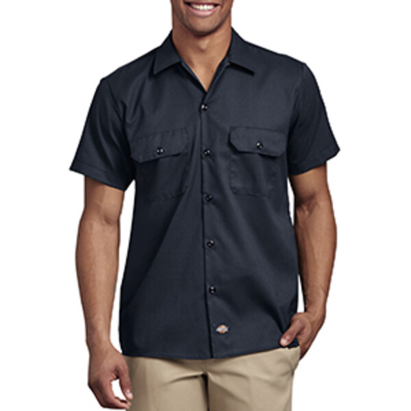 Men's Short Sleeve Slim Fit Flex Twill Work Shirt Thumbnail