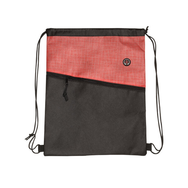 Tonal Heathered Non-Woven Drawstring Backpack Thumbnail