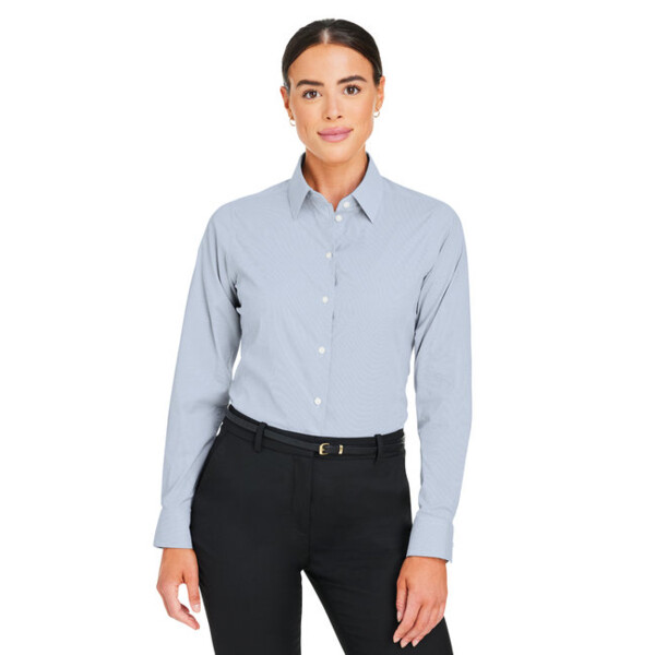 CrownLux Performance® Ladies' Microstripe Shirt Thumbnail
