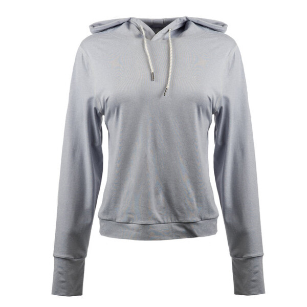 Ladies' Modest Crop Hooded Sweatshirt Thumbnail