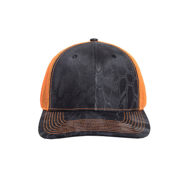 Structured Camo Trucker With Solid Mesh Back Hat Thumbnail