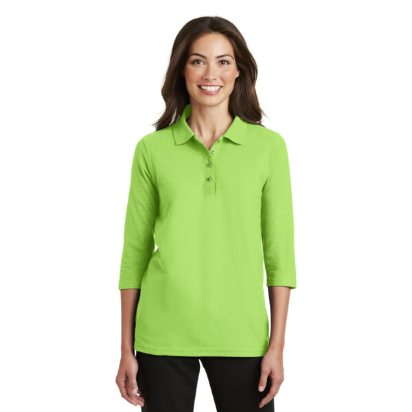 Women's Silk Touch 3/4 Sleeve Polo Thumbnail