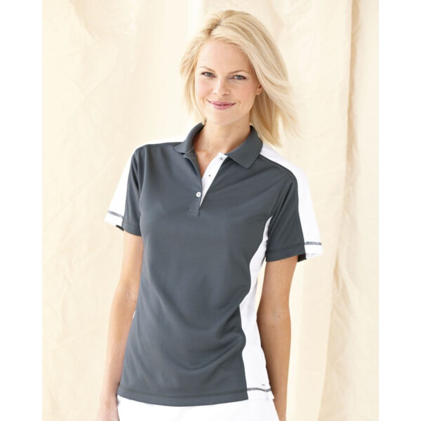 Women's Colorblocked Moisture Free Mesh Polo Thumbnail