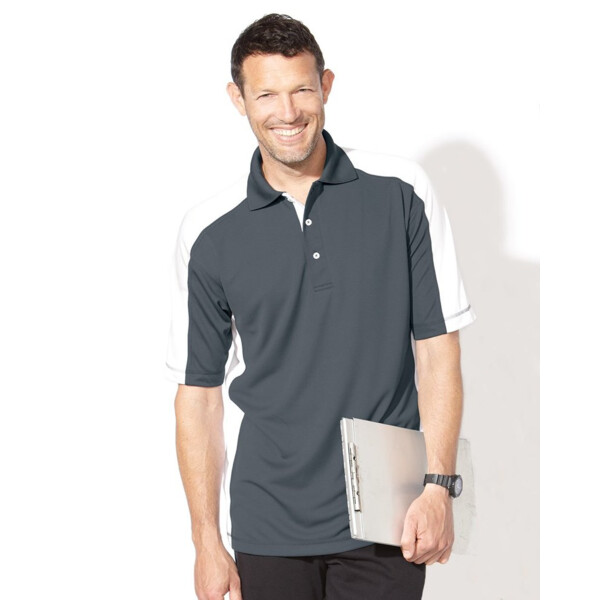 Men's Colorblocked Moisture Free Mesh Polo Thumbnail