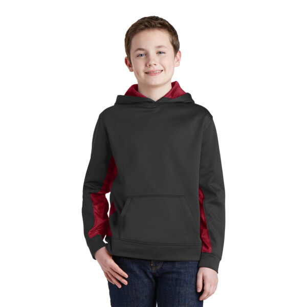 Youth Sport Wick ® CamoHex Fleece Colorblock Hooded Pullover Thumbnail