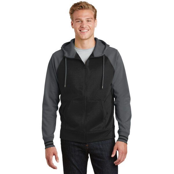 Sport Wick ® Varsity Fleece Full Zip Hooded Jacket Thumbnail