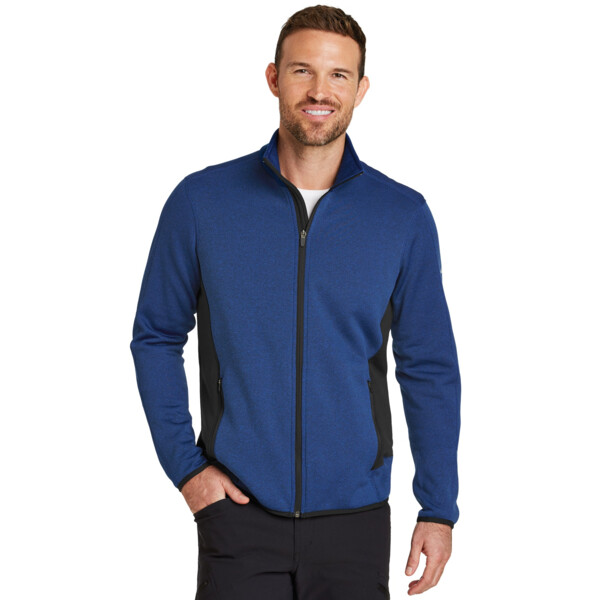 Full Zip Heather Stretch Fleece Jacket Thumbnail