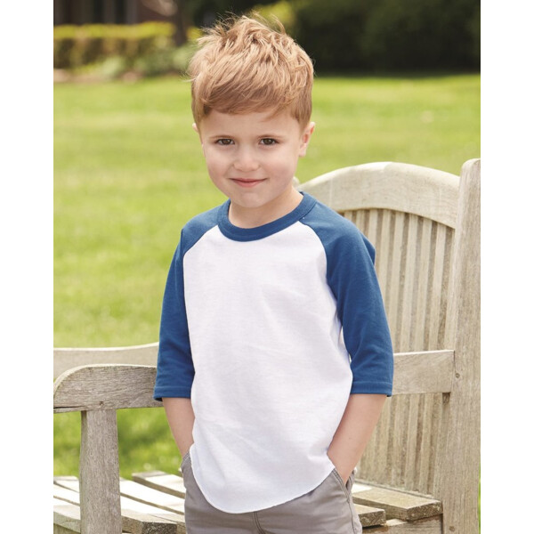 Toddler Three-Quarter Sleeve Baseball Jersey Thumbnail