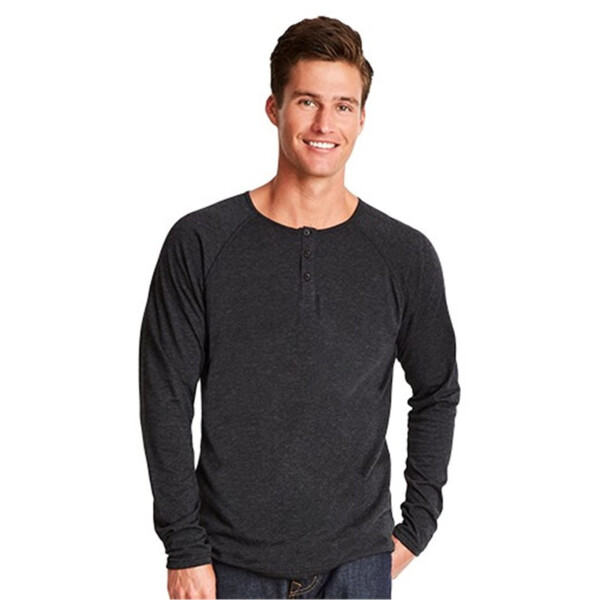 Men's Triblend Henley T-Shirt Thumbnail