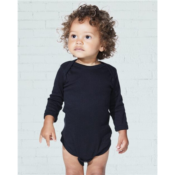 Infant Long Sleeve Baby Rib Bodysuit Thumbnail