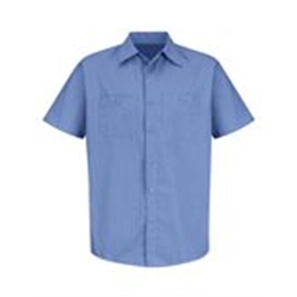 Men's Tall Industrial Stripe Short Sleeve Work Shirt Thumbnail
