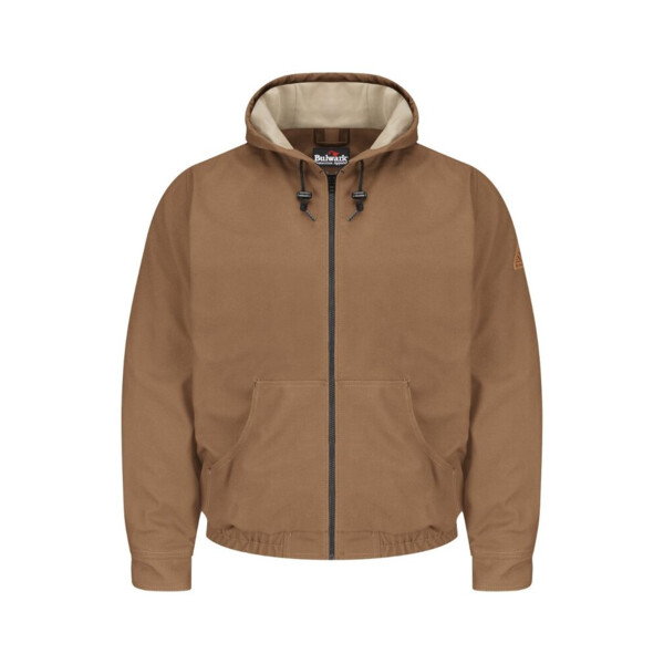 Men's Tall Brown Duck Hooded Jacket - EXCEL FR® ComforTouch Thumbnail