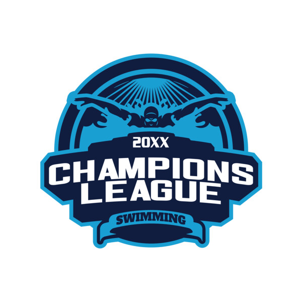 Champions League Swimming logo template Thumbnail