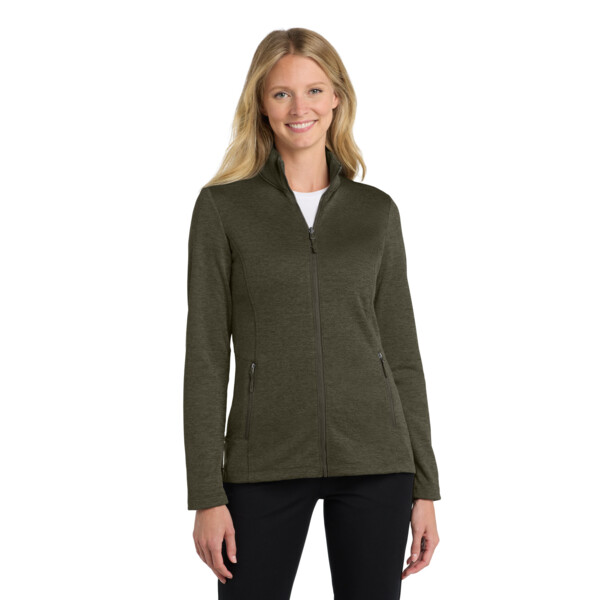 Ladies Collective Striated Fleece Jacket Thumbnail