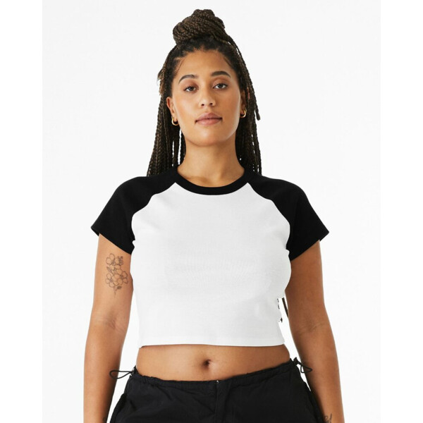 Women's Micro Rib Raglan Baby Tee Thumbnail