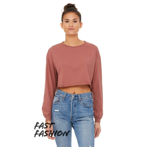 FWD Fashion Women's Crop Long Sleeve Tee Thumbnail