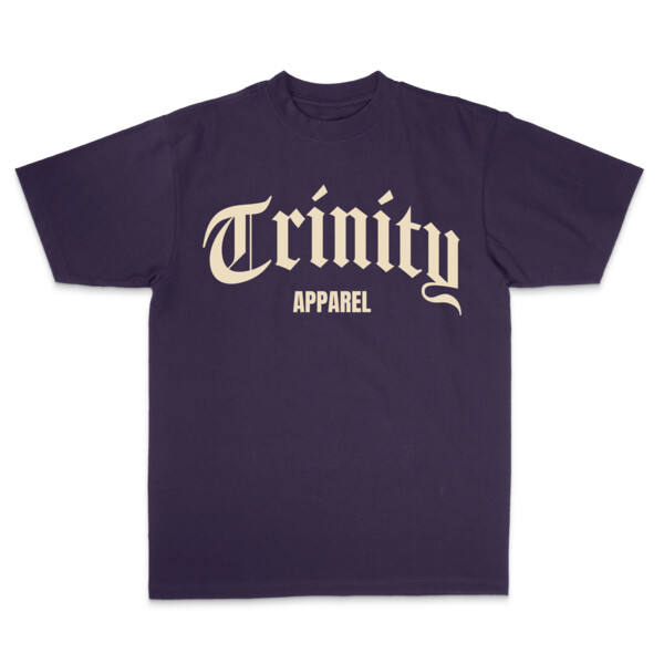 Trinity Apparel T-Shirt- Navy/Cream Thumbnail