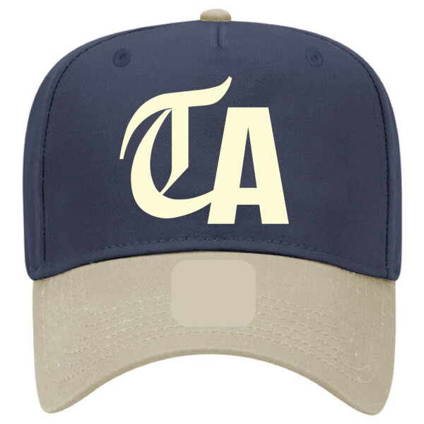 Trinity Snapback Baseball Hat Navy/Tan Thumbnail